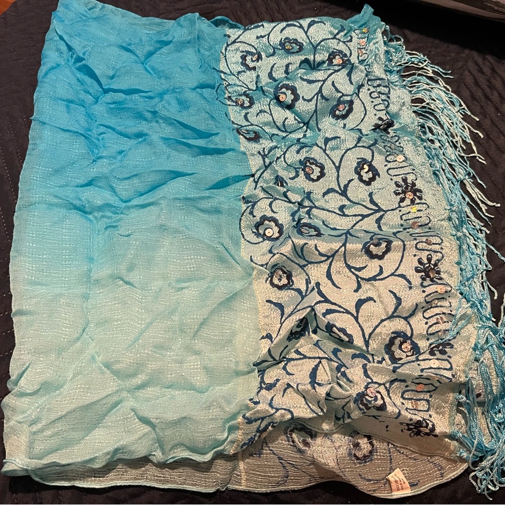 🥰 4/$25- Blue Ombré Decorative Scarf